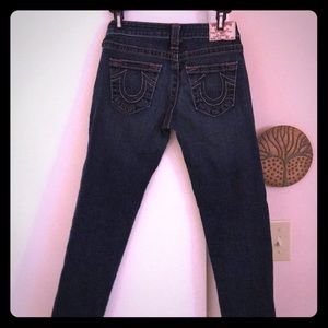 True Religion dark was Capri pants